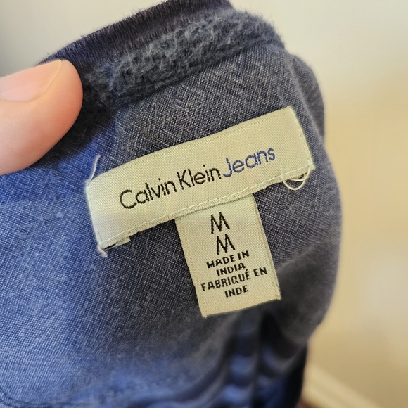 Calvin Klein Jeans blue men cotton short sleeve t-shirt size M US - Picture 4 of 6